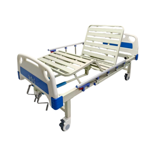 Manual Hospital <b>Bed</b> 2 Function Adjustable Patient <b>Bed</b> With <b>Side</b> <b>Rails</b> And Wheels For Medical Use - Product Image 3