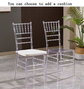 Hotel Outdoor Durable Transparent Clear Crystal Resin Acrylic Plastic Crown <b>Dining</b> <b>Chair</b> - Product Image 2