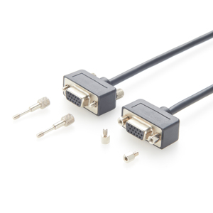 כבל <span class=keywords><strong>VGA</strong></span> SVGA מבודד PVC עם מוליך נחושת דק במיוחד להרכבה על פאנל לציוד חשמלי 1 מטר - Product Image 1