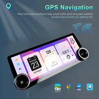 Lecteur multimédia MP5 HD universel pour voiture, 12,3 pouces, 8 cœurs, sans fil, CarPlay, Android Auto, OLED, Android 13, navigation GPS