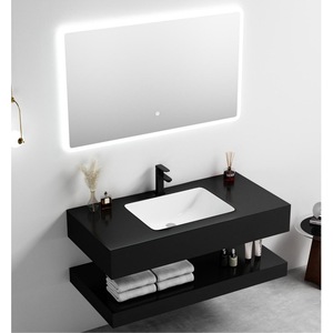 Mueble de Baño CR Grey Stone Vanity de 100 cm con Lavabo Integrado de Doble Capa - Product Image 2