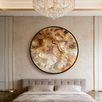 YZOK Art mural en carton suspendu de style Art déco moderne avec cadre en aluminium pour la décoration de la maison