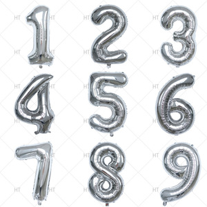 Globos <span class=keywords><strong>de</strong></span> papel <span class=keywords><strong>de</strong></span> aluminio <span class=keywords><strong>de</strong></span> 14-52 pulgadas Decoraciones para fiesta <span class=keywords><strong>de</strong></span> cumpleaños <span class=keywords><strong>de</strong></span> bebé al por mayor Incluye números 0-9 Globos - Product Image 4