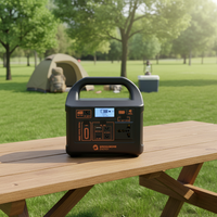 Générateur solaire 200W, alimentation de secours d'urgence, mini station d'alimentation portable silencieuse pour l'extérieur, Lifepo4 avec prises AC
