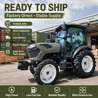 Tractor Agrícola con Certificación CE LAWNIO, Motor Diésel de 4 Cilindros, Potente Salida Hidráulica para Trabajo de Campo, Tractor de Ruedas