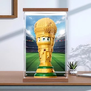 Vitrine en acrylique avec surface brossée et design mignon pour trophée FIFA, pour le rangement <span class=keywords><strong>de</strong></span> figurines anti-poussière, modèle 43020 - Product Image 1