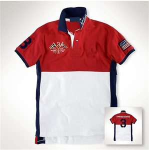 Camiseta de Verano para Hombre, 100% Algodón, Cuello Camisero, Bordado del Escudo de Malaca, Estilo Nacional, Corte Ajustado, Casual - Product Image 3