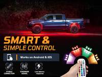 Lampu bagasi batu 36 Led multiwarna, 12V tahan air 4X4 SUV Off-Road ATV UTV suasana LED suku cadang mobil Universal