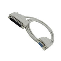 Cable de Conversión DB9 a DB25 RS232 Hembra a Macho DB25 con Revestimiento de PVC para Computadora, Aire Acondicionado, Módem, Impresora Serial y Paralela
