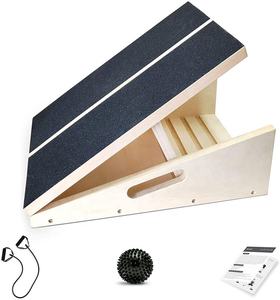 プロ調整可能なインクラインカーフストレッチャー木製スラントボードカスタムサイズフィットネスバランストレーナー - Product Image 1