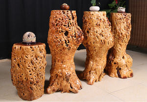 Table d'appoint en bois de jujube unique faite à la main, banc de support en bois, tabouret de tronc d'arbre de table à vendre - Product Image 2