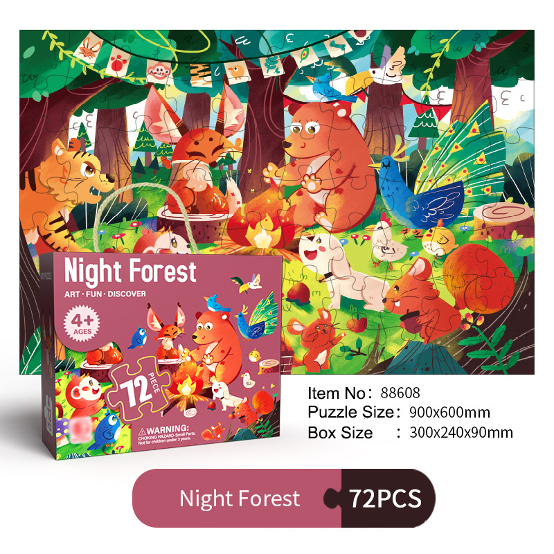 72pcs Nuit Forêt