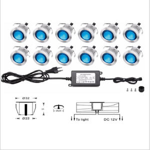 10X 0.6w 30mm Led Paysage Extérieur Éclairage IP67 30mm Entièrement Scellé En Acier Inoxydable + PC <span class=keywords><strong>Easy</strong></span> <span class=keywords><strong>Connect</strong></span> Led Deck Light - Product Image 5
