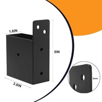 Kit de supports de poutre 2x4 pour pergola, connecteurs de poteau pour garde-corps de terrasse, tonnelles, véranda, abris de voiture, construction extérieure DIY
