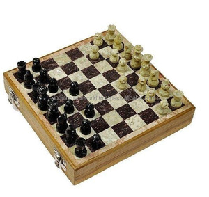 Attractive Design Marble Chess Board Handmade Makrana Marble Chess Customized Shape Chess Board at <b>Best</b> Price - Product Image 5