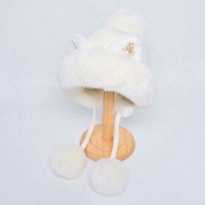 Wholesale Cartoon Cute Cat Ear Pom Pom Acrylic Winter <b>Hat</b> <b>for</b> Unisex Outdoor Beach Warm Windproof Knitted Image <b>Hat</b> - Product Image 2