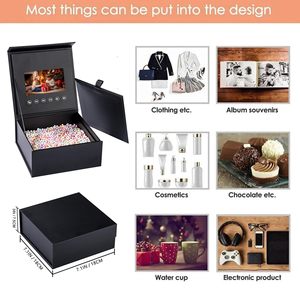 Boîte vidéo à écran LCD de 7 pouces personnalisée en gros Boîte cadeau magnétique unique <span class=keywords><strong>pour</strong></span> cartes à <span class=keywords><strong>musique</strong></span> Présentation de cartes de vœux imprimées sur mesure - Product Image 3