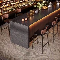 Tabouret haut de gamme contemporain en bois massif et métal, écologique, confortable, pour la maison, l'hôtel, la salle à manger, le bar