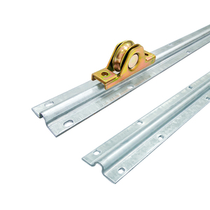 Rulli in Acciaio Zincato a U e V per Porte e Finestre <span class=keywords><strong>Scorrevoli</strong></span> di Hotel, Moderni, Colore Naturale R10 per Binari a Pavimento - Product Image 2