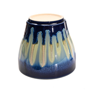 Taza de Café Cónica Artesanal con Esmalte Goteado, Vaso de Cerámica Bicolor Hecho a Mano - Product Image 6