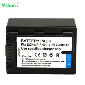 7.2V 2200mAh Replacement Digital Camera Battery NP-FH70 FH70 for SONY Cyber-shot DSC-HX1 DSC-HX100V DSC-HX200V HDR-TG5V