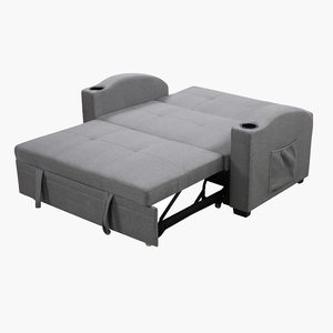 Italienisches <span class=keywords><strong>Bastian</strong></span> Luxus-Sofa mit Mattiertem Stoff, Faltbar, Modernes Geradliniges Design für Schlafzimmer, Hotel, Wohnzimmer, Einfaches Sofa - Product Image 5