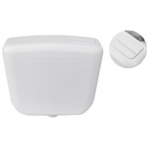 Cisterna empotrada para mochila con doble botón ecológico, blanca, 3-6 litros, para inodoros con pulsadores - Product Image 1