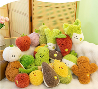 Porte-clés en peluche économique en forme de légume ou de fruit, amusant, de petite taille, jouet en peluche pour machine à griffes