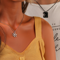 Amant Saint Valentin Bijoux Personnalisé En Acier Inoxydable Demi Coeur Demi Carré Puzzle Pendentif Amour Déclaration Couple Colliers