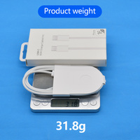Câble de charge rapide USB-C vers USB-C en nylon tressé de haute qualité 60W avec boîte d'emballage pour téléphone et écouteurs