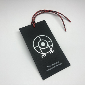 Etiqueta impresa con pantalla personalizada de alta calidad para ropa, tarjeta de papel reciclada con diseño de moda, etiqueta de marca para ropa con cadena - Product Image 2