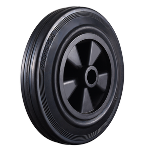 Vima <span class=keywords><strong>Heavy</strong></span> <span class=keywords><strong>Duty</strong></span> 8-In Zwart Rubber En Aluminium Enkelwiel Industriële Trolley Dumpkar Handwagen Tuinwagen Afvalbak Caster - Product Image 4