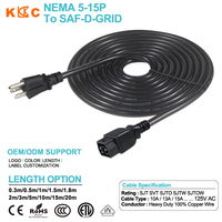 Câble d'alimentation 125V NEMA 5-15P vers SAF-D-GRID, cordon d'alimentation pour serveur de centre de données