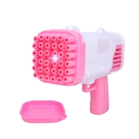 Machine à Bulles Électrique Automatique pour Enfants, Lance-Bulles d'Été d'Extérieur avec 36 Trous, Pistolet à Bulles en Plastique