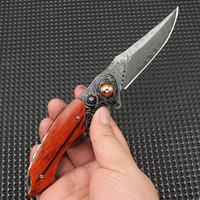Couteau de survie pliant portable et tranchant pour camping et extérieur, avec cœur en acier Damas VG10, vente en gros d'usine, 67 couches
