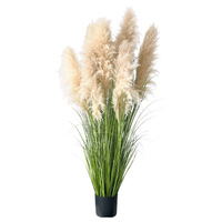 Plumes artificielles de roseaux et d'herbe de la pampa, douces, faites à la main, naturelles, pour la décoration florale de paysages, d'hôtels, d'espaces commerciaux et de vitrines