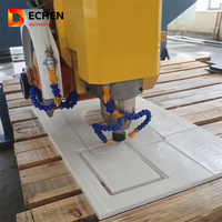Scie à pont CNC 5 axes pour la découpe de dalles de pierre, scie à marbre avec moteur central et PLC, découpeuse de dalles de pierre haute précision