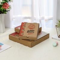 Boîtes en papier à pizza Baoren 7 8 9 10 12 pouces boîtes en carton ondulé boîtes en papier à emporter à motif imprimé commercial jetable