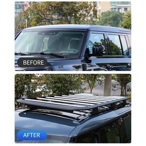 Aluminum Alloy Roof Rack Luggage Platform Tray Rooftop Luggage Rack Fits for Land Rover Defender 90 110 2022 2023 Offroad 4x4 - Product Image 5