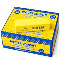 Jouet Squishy en PU souple à remontée lente en forme de barre de beurre, anti-stress, pour le soulagement de l'anxiété, vente en gros, prêt à être expédié, cadeau de bureau réaliste