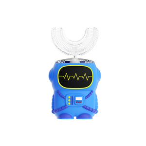 Cepillo de dientes eléctrico recargable OralGos Cartoon Astronaut Sonic en forma de U para niños de 2 a 7 años con cerdas suaves para una limpieza profunda. - Product Image 4