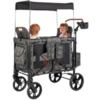 Poussette multifonctionnelle anti-retournement en métal de haute qualité à quatre roues pour jumeaux, design pliable et portable