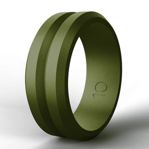 Atacado Personalizado V -shaped Grooved Edge <span class=keywords><strong>Silicone</strong></span> Rubber Finger Anéis De Casamento para Homens - Product Image 5