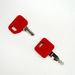 Jeu de clés d'allumage (démarreur) pour équipement lourd (2 clés d'usine) pour JD <span class=keywords><strong>FIAT</strong></span> Hitachi H800 et pour chargeuses compactes sur chenilles T209428 KV13427 - Product Image 2