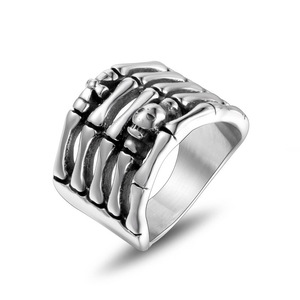 Titanium Steel Skeleton <b>Ring</b> SA569 Men's Punk Jewelry Gift Fashion <b>Rings</b> - Product Image 5