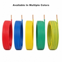 Câbles électriques en cuivre à un seul conducteur, 1 pôle, PVC, souples, 1 AWG-6 AWG, 450V-750V, alimentation électrique, fabriqués en Chine