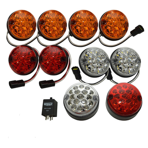 Mise à niveau du feu arrière <span class=keywords><strong>rond</strong></span> à LED avec <span class=keywords><strong>clignotant</strong></span> réglable pour Land Rover Defender 90 110 1983-2016 - Product Image 2
