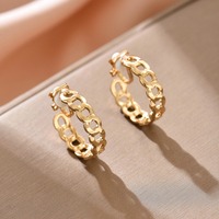 Boucles d'oreilles à clip dorées, grosses boucles d'oreilles en forme de goutte d'eau, tubes, non percées, fausses oreilles, boucles d'oreilles à clip dorées