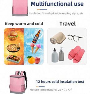 30 Can Soft Sided Large Capacity Portable Fresh-Keeping Nylon Aluminum Foil Outdoor Insulation Picnic Ice <b>Cooler</b> Pack <b>Backpack</b> - Product Image 4