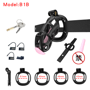 Новинка, пригодная для ношения клетка целомудрия, высококлассная розовая клетка для петуха с катетером, подсветка для долговременной носки - Product Image 3